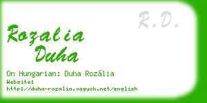 rozalia duha business card